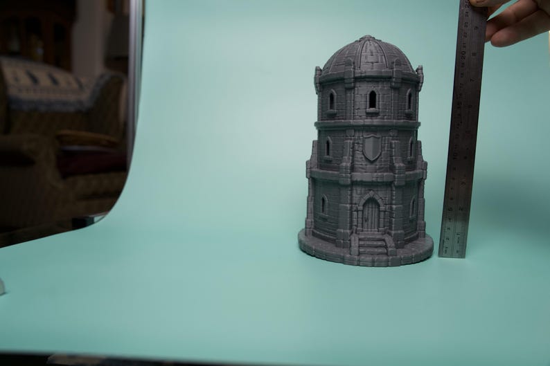 Domed Fantasy Tower Terrain - Unpainted PLA RPG Building image 8