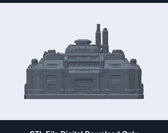 Alien Wars Tabletop Colony Command Hub STL - Sci-Fi Building Terrain
