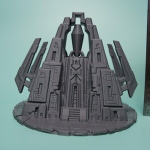Sci-Fi Monument Terrain - Unpainted PLA Tabletop Centerpiece image 2