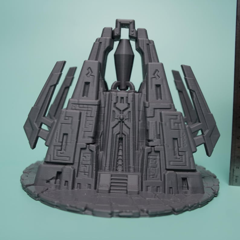 Sci-Fi Monument Terrain - Unpainted PLA Tabletop Centerpiece image 2