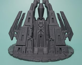 Sci-Fi Monument Terrain - Unpainted PLA Tabletop Centerpiece