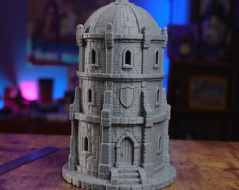 Domed Fantasy Tower Terrain - Unpainted PLA RPG Building