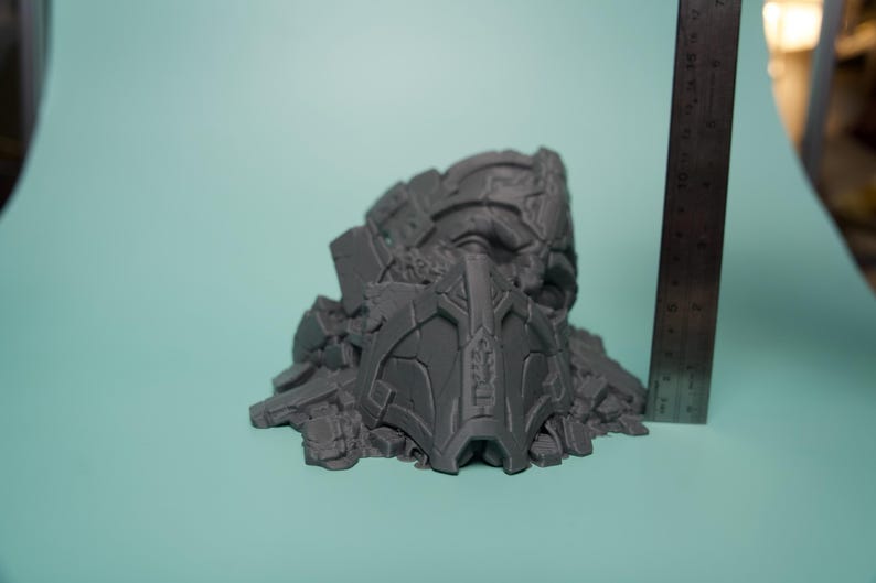 Fallen Sci-Fi Ruin Terrain - Unpainted PLA Tabletop Wreckage image 11