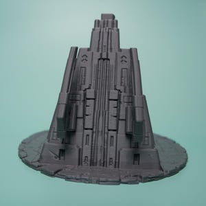 Sci-Fi Monument Terrain - Unpainted PLA Tabletop Centerpiece image 5