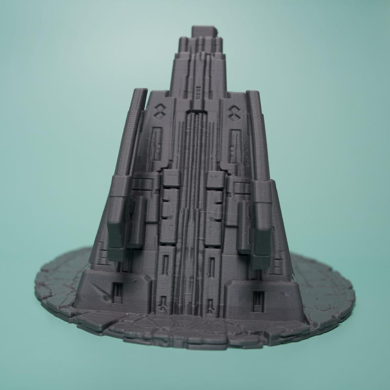 Sci-Fi Monument Terrain - Unpainted PLA Tabletop Centerpiece image 5