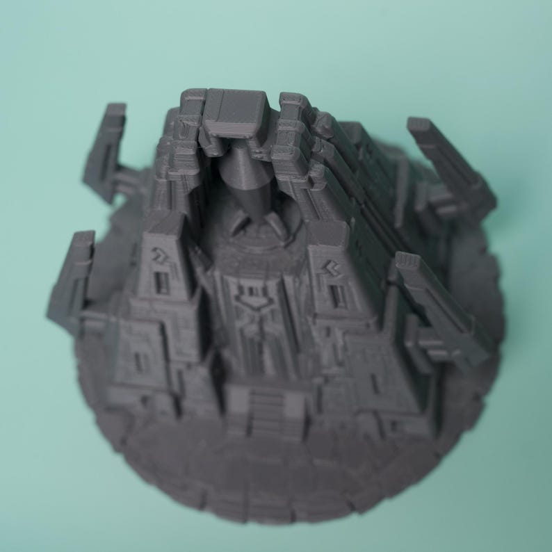 Sci-Fi Monument Terrain - Unpainted PLA Tabletop Centerpiece image 6
