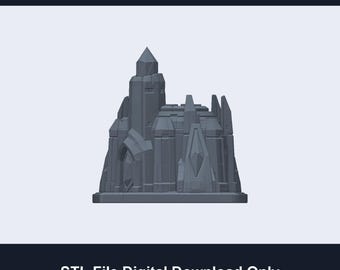Alien Wars Tabletop Psionic Research House STL - Sci-Fi Building Terrain
