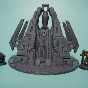 Sci-Fi Monument Terrain - Unpainted PLA Tabletop Centerpiece image 8