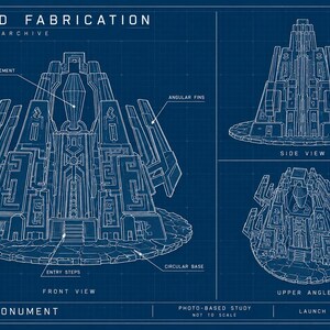 Sci-Fi Monument Terrain - Unpainted PLA Tabletop Centerpiece image 7