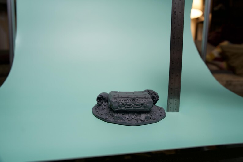 Crashed Craft Terrain - Low Hull Unpainted PLA Sci-Fi Wreck image 10