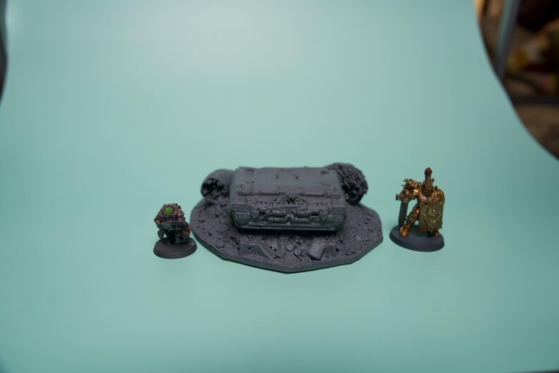 Crashed Craft Terrain - Low Hull Unpainted PLA Sci-Fi Wreck image 9