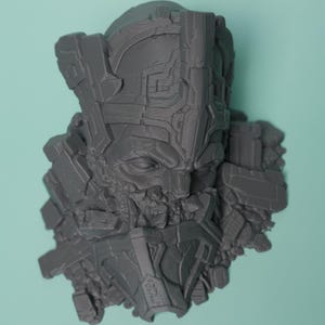 Fallen Sci-Fi Ruin Terrain - Unpainted PLA Tabletop Wreckage image 7