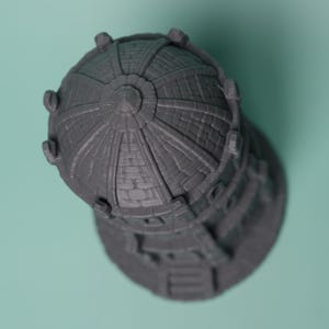 Domed Fantasy Tower Terrain - Unpainted PLA RPG Building image 4
