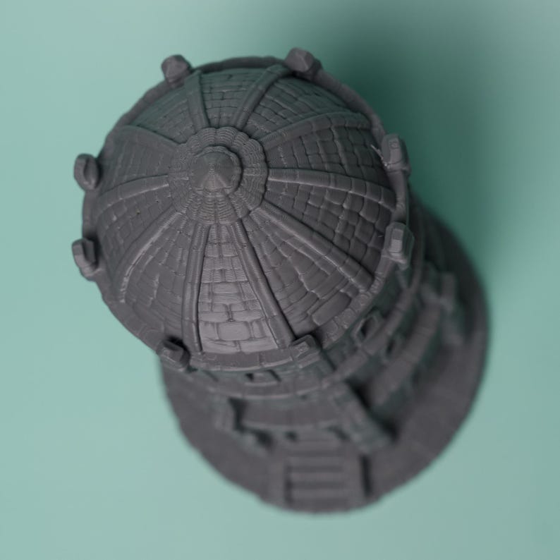Domed Fantasy Tower Terrain - Unpainted PLA RPG Building image 4