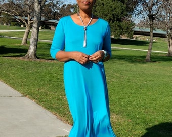 Turquoise Knit Dress - Etsy