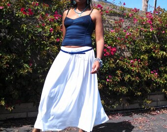 Maxi Skirt ~ Aline Maxi Skirt ~ Pull On Maxi Skirt Knit Maxi Skirt ~ Black, White, Gray - New Lower Price