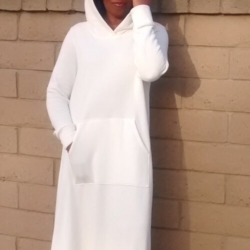 Sweatshirt Hoodie Maxi Dress Long 