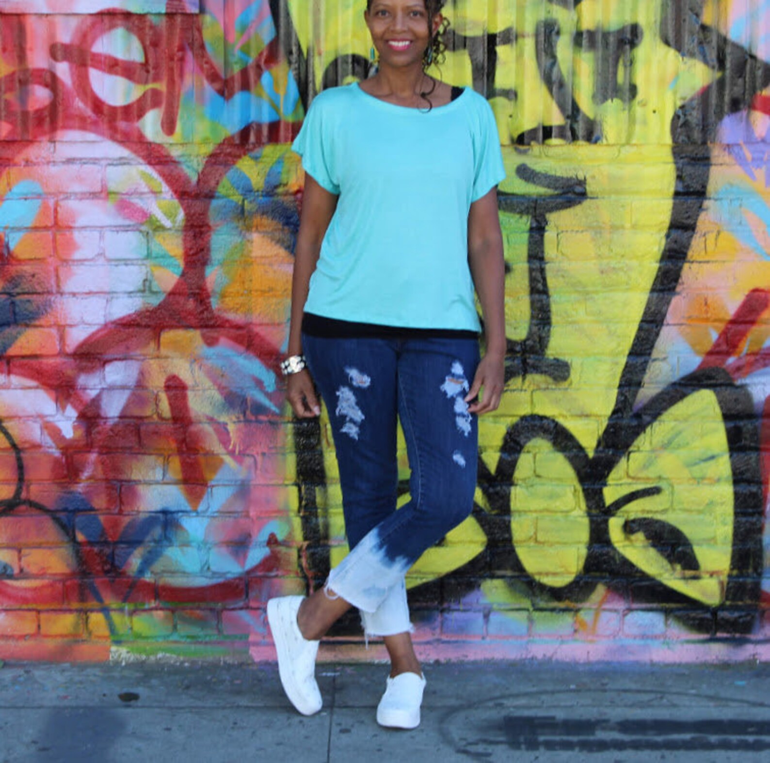 Cap Sleeve Knit Tee Cropped Boxy Tee / New Colors Added Etsy