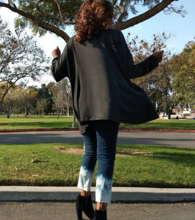 Long Sleeve Swing Sweater ~ Slouchy Pull Over Lightweight Sweater ~ Long Sleeve Over Size Swing Sweater ~ All Sizes Colors