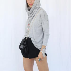 Boho Slouchy Turtleneck Pullover • Oversized Cowl Neck Knit Top S–4X image 3