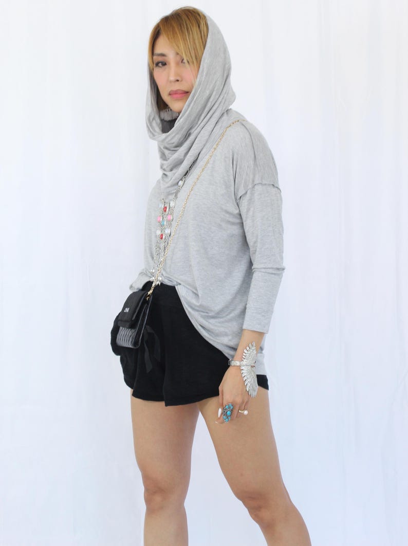Boho Slouchy Turtleneck Pullover • Oversized Cowl Neck Knit Top S–4X image 3