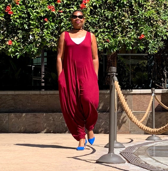 jersey harem jumpsuit