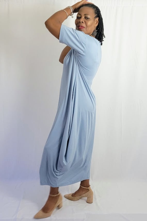 Cocoon Maxi Dress | Buttery Soft Knit V-Neck Jersey Dress | Short Sleeve Ankle-Length Lounge Dress | Tapered Hem Caftan | Sizes Xs-4x Cocoon Maxi Dress | Buttery Soft Knit V-neck Jersey Dress | Short Sleeve  Ankle-length Lounge Dress | Tapered Hem Caftan | Sizes XS–4X - Etsy