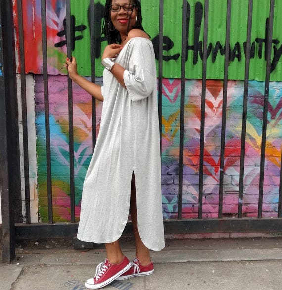maxi dress with t shirt