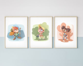 Little Explorers –  Nursery Wall Decor, Kids Wall Art, Playroom Prints, Toddler Room Art, DIGITAL DOWNLOAD