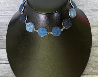 Denim Cabochon Choker