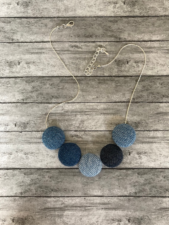 Denim shop necklace diy