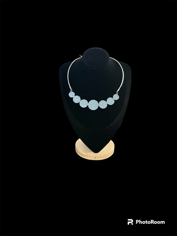 Collier Ras Du Cou 2 Rangs – NATURE BIJOUX – En Tissu Jean – Occasion
