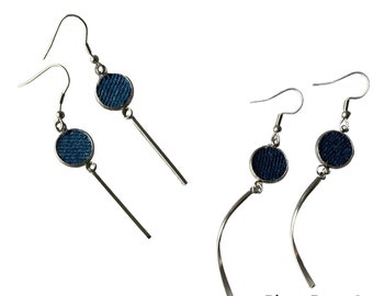 Denim Earrings Dangling Earrings