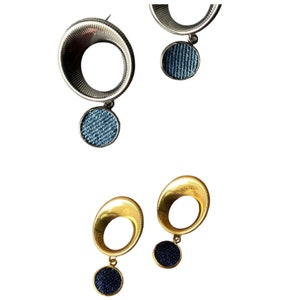 Denim Earrings Dangling Earrings