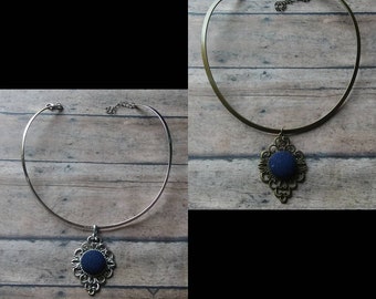 Denim Choker, Antique Design