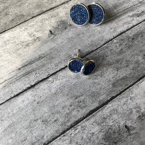 Denim Stud Earrings image 7