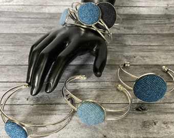 Denim Bracelet Signature Cuff