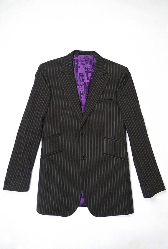 Ted Baker London Brown Pin Stripe Suit Jacket with