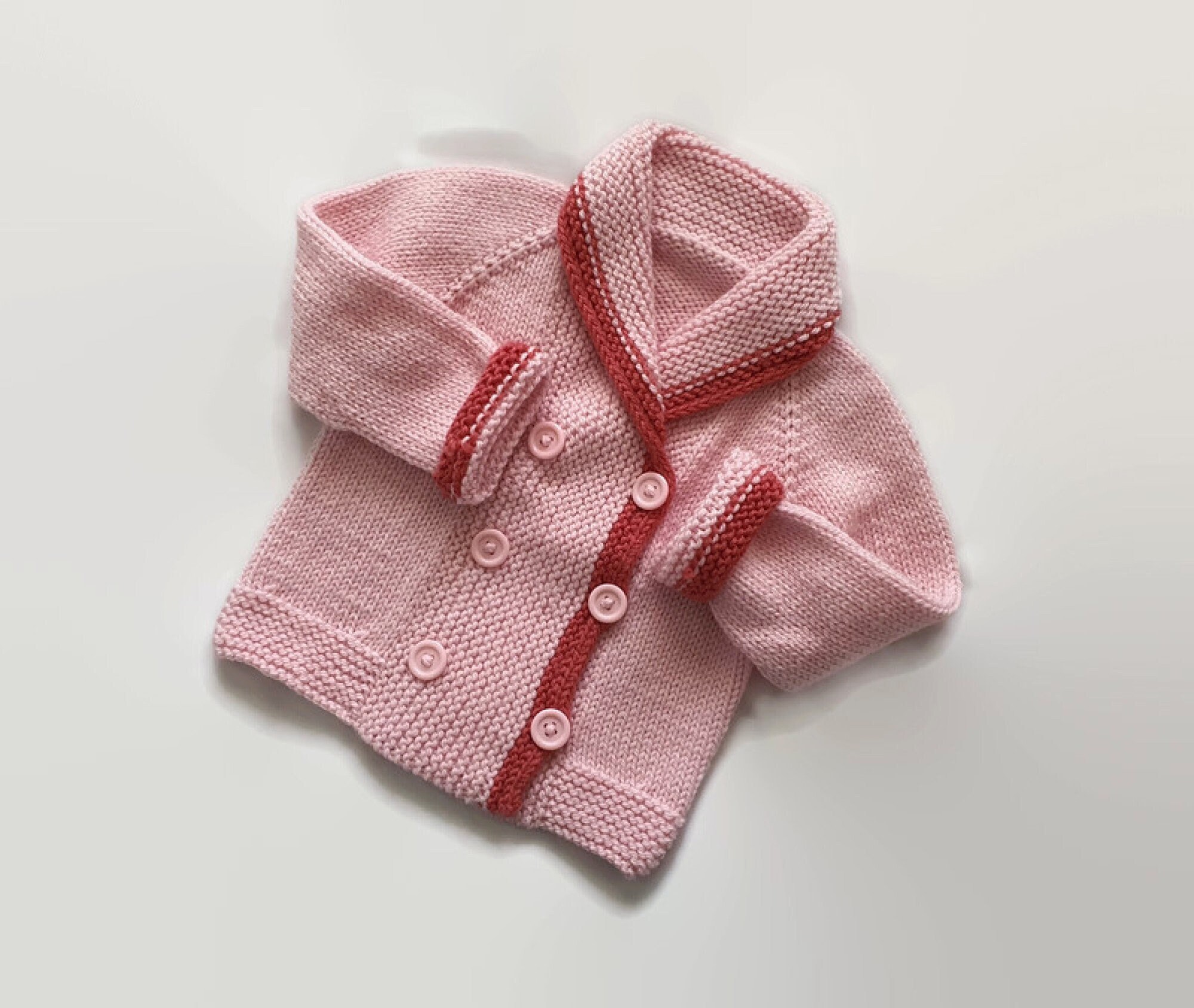 Pink 12 Months Baby Girl Shawl Collar Jacket 1 Year Wool Etsy Australia