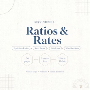 6th Grade: Ratios and Rates Workbook - 66 Pages, Answer Key (PDF)