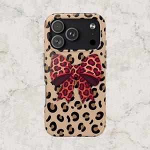 Funda resistente para teléfono con lazo de leopardo / Estampado de guepardo rosa, patrón animal