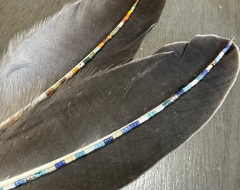 Hat feather ~ beaded