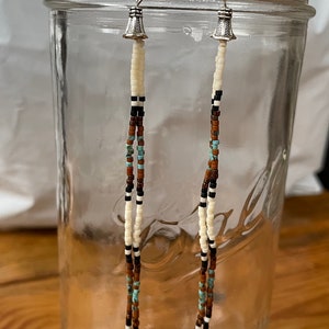 Beaded south western dangle earrings Miyuki Delica