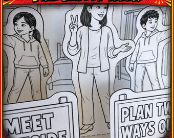 Fire Safety Week Craft: 3D Diorama Escape Plan Activity (PDF Download) Printable for Kids Classroom or Homeschool Lesson