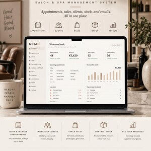 15-Page Notion Salon Management Template — Appointment Book, Client CRM, Commission & Stock, Spa Beauty Business