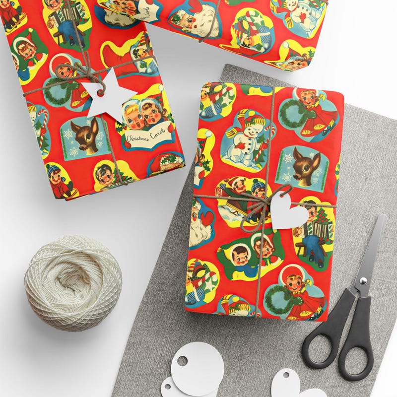Kraft Xmas Wrapping Paper - Etsy