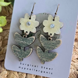 2-częściowy plik kolczyków z kwiatami, nacinany - Boho Engrave - plik kolczyków z nacięciem laserowym - PDF - SVG - DXF [tylko plik cyfrowy] Glowforge Laser Jewelry 2