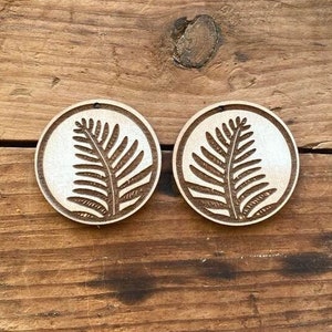 Boucle d'oreille plante fougère - boucle d'oreille inspirée des plantes feuille - fichier laser numérique - PDF - fichiers de gravure Glowforge SVG [fichier numérique uniquement]