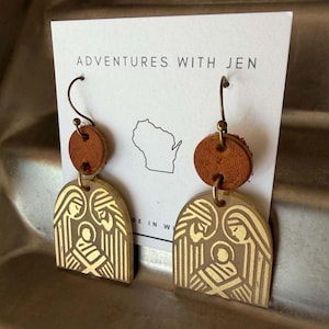 Nativity Earring File - Faith Earring File - Boho Jewelry - Digital Laser File - PDF - SVG - DXF [Digital File Only] Glowforge Jewelry