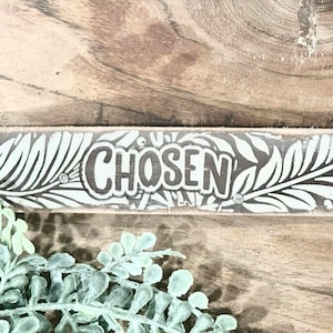 Chosen Leather Cuff Bracelet Files - Faith Leather SVG - Christian Engraved Leather Digital Laser File - PDF - SVG [Digital File Only] 2